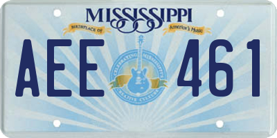 MS license plate AEE461