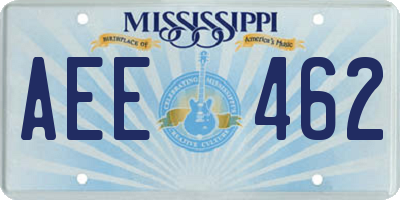 MS license plate AEE462