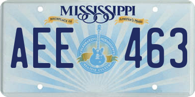 MS license plate AEE463