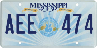 MS license plate AEE474