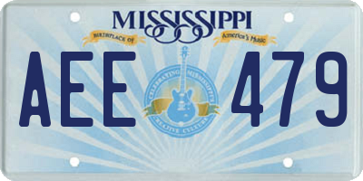MS license plate AEE479