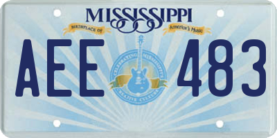 MS license plate AEE483