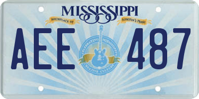 MS license plate AEE487