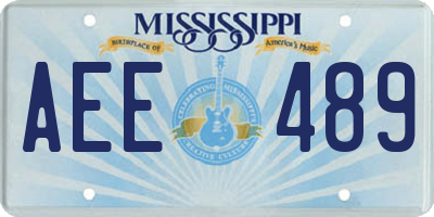 MS license plate AEE489