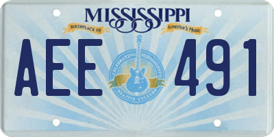 MS license plate AEE491
