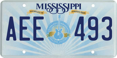 MS license plate AEE493
