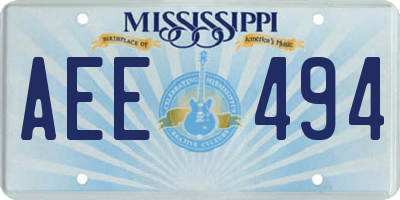MS license plate AEE494