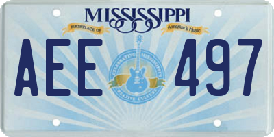 MS license plate AEE497