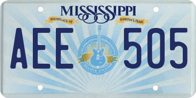 MS license plate AEE505