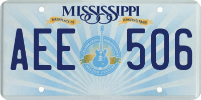 MS license plate AEE506