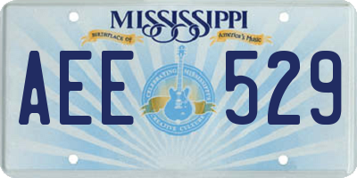 MS license plate AEE529