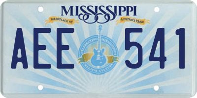 MS license plate AEE541