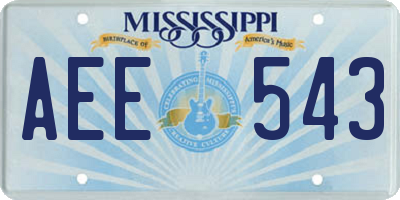 MS license plate AEE543