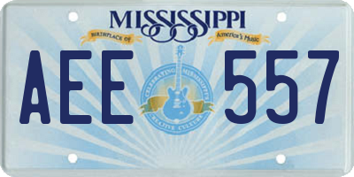 MS license plate AEE557