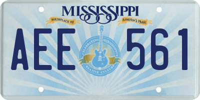 MS license plate AEE561