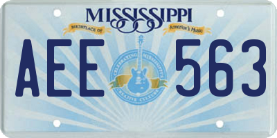 MS license plate AEE563