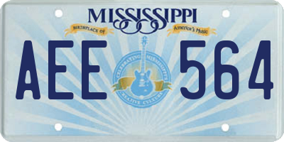 MS license plate AEE564