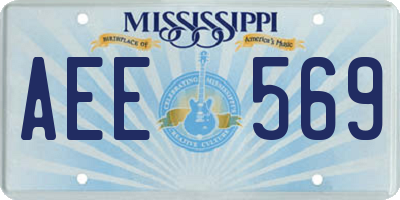 MS license plate AEE569