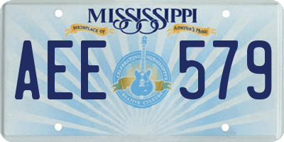 MS license plate AEE579
