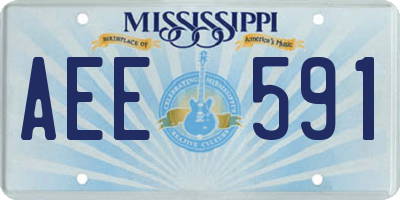 MS license plate AEE591