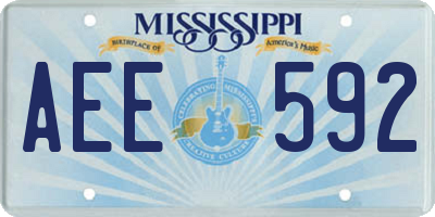 MS license plate AEE592