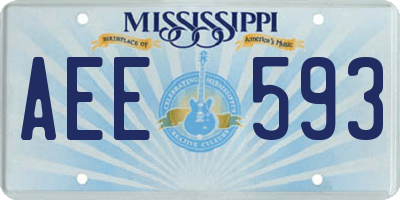 MS license plate AEE593