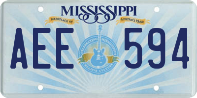 MS license plate AEE594
