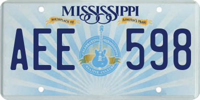 MS license plate AEE598