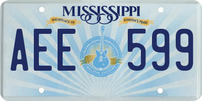 MS license plate AEE599