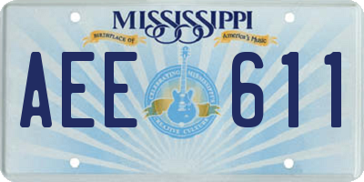 MS license plate AEE611
