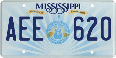 MS license plate AEE620
