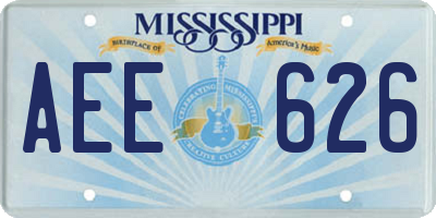 MS license plate AEE626