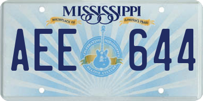 MS license plate AEE644