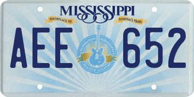 MS license plate AEE652