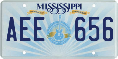 MS license plate AEE656