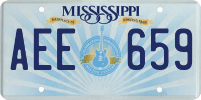MS license plate AEE659