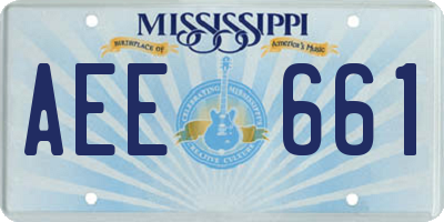 MS license plate AEE661