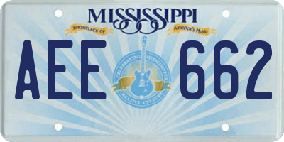 MS license plate AEE662
