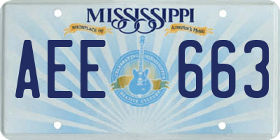 MS license plate AEE663