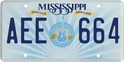 MS license plate AEE664