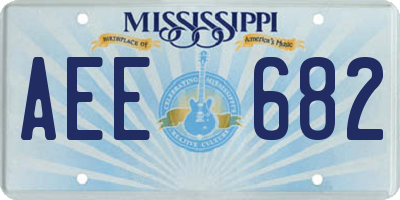 MS license plate AEE682