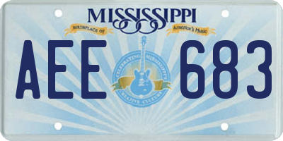 MS license plate AEE683