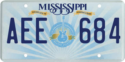 MS license plate AEE684