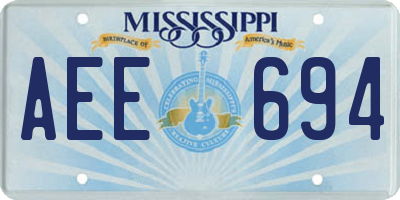 MS license plate AEE694