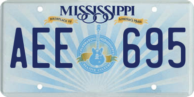 MS license plate AEE695