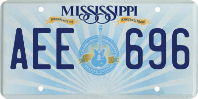 MS license plate AEE696