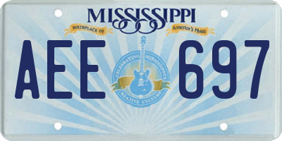 MS license plate AEE697