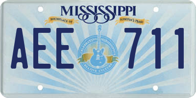 MS license plate AEE711