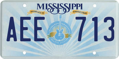 MS license plate AEE713