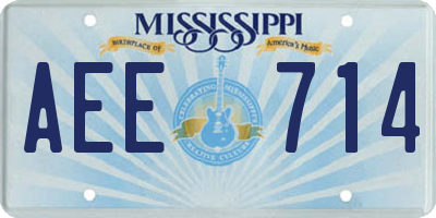MS license plate AEE714
